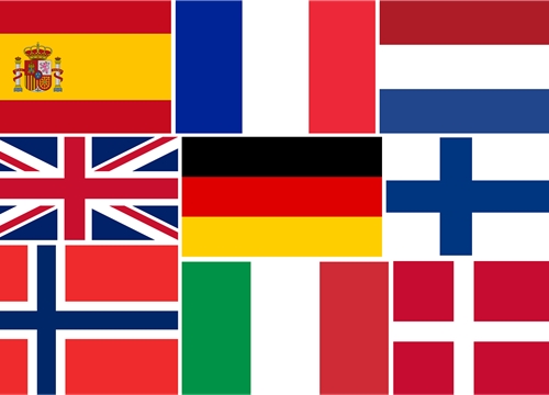 Translate your CV to nine languages - StagePool Language Flags